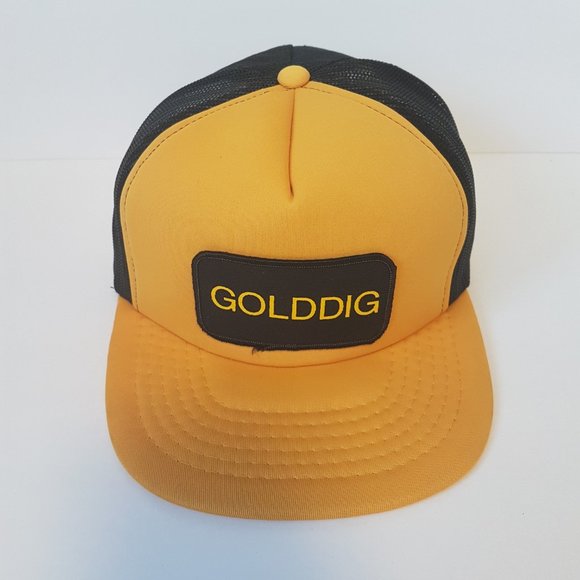 Vintage 80s GOLDDIG Hat Snapback Trucker Hat Classic Cap - Picture 11 of 14
